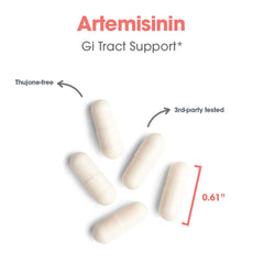 Hypoallergenic vegetarian Artemisinin packaging conveys safe option.