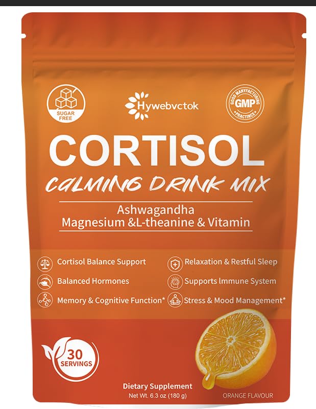Hywebvctok cortisol drink packaging 6.3oz on desk