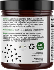 I Am Joy co Watermelon Seed Protein Powder texture close-up highlights smooth powder