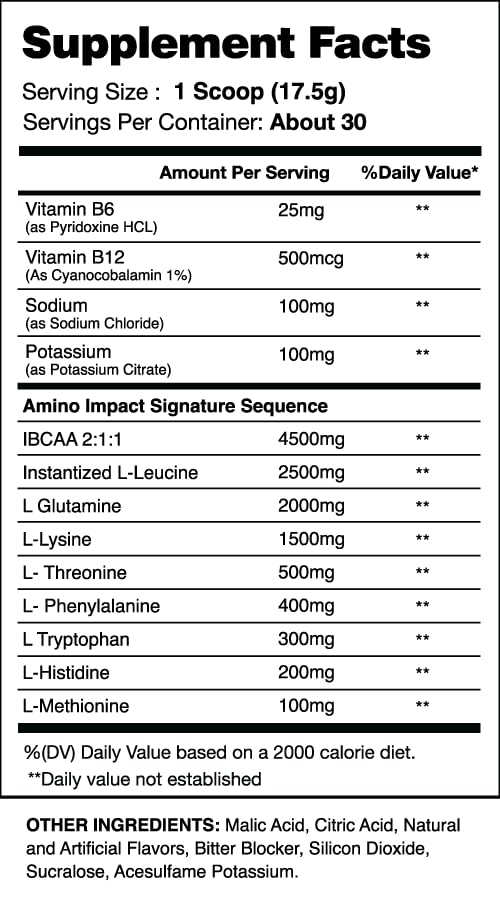 I-Prevail Amino Impact glass with mixed drink for endurance and recovery