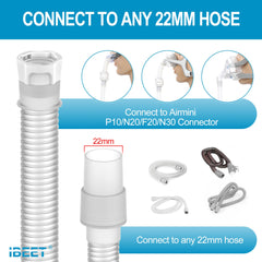 IBEET Air Mini adapter enables 22mm mask compatibility.