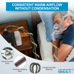 IBEET CPAP hose with 22mm connectors ensures a secure seal and steady humidified air.