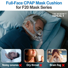 IBEET soft fabric cover for AirTouch F20 reduces silicone irritation during sleep.