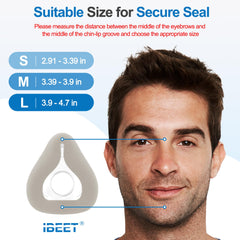 Simple cleaning with CPAP wipes shown on IBEET fabric cushion.