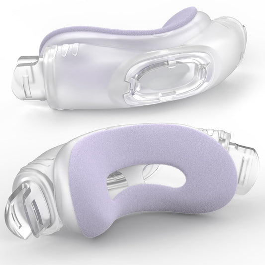 IBEET AirFit N30i purple cushion close-up highlighting breathable fabric for comfort