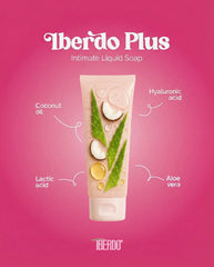 IBERDO PLUS bottle with pump enables convenient daily cleansing.