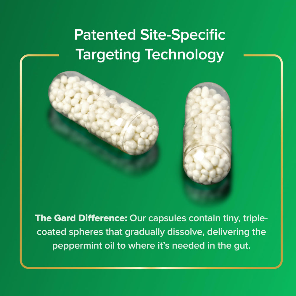 IBgard SST technology graphic illustrating targeted gut delivery.