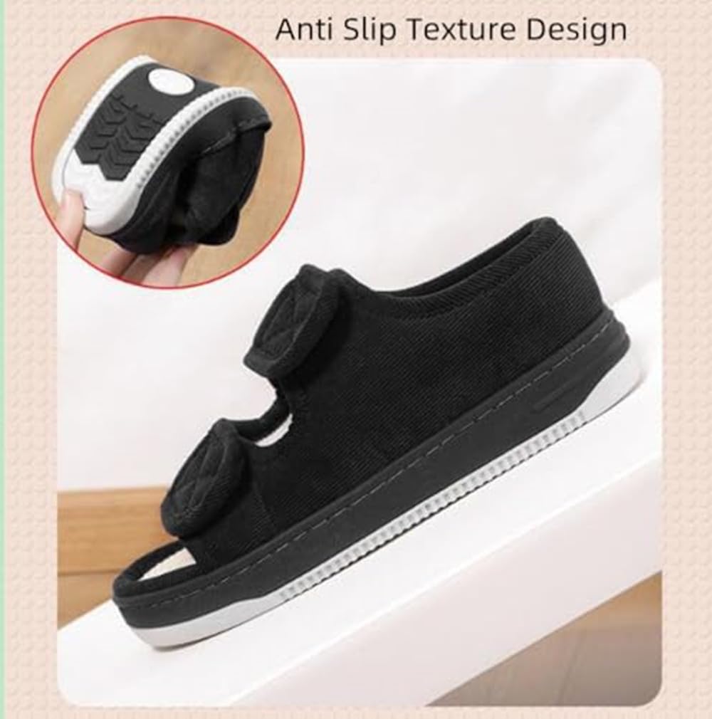 Ibluelover sandals feature soft velvet upper and breathable lining for comfort