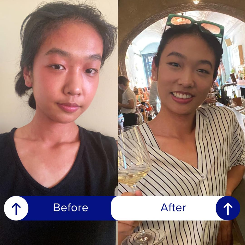 IBLUSH Asian Flush Gel front label emphasizes safety and FDA compliance