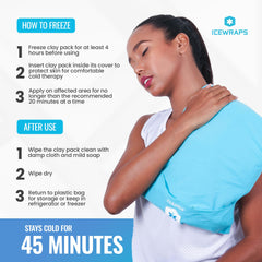 ICEWRAPS back and shoulder coverage for large-area cooling treatment.