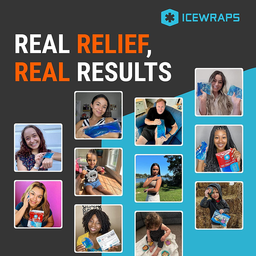 ICEWRAPS ideal for injury recovery with reusable gel packs.