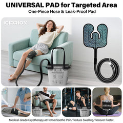 ICIDRION universal pad with adjustable straps fits knee, shoulder, or ankle.