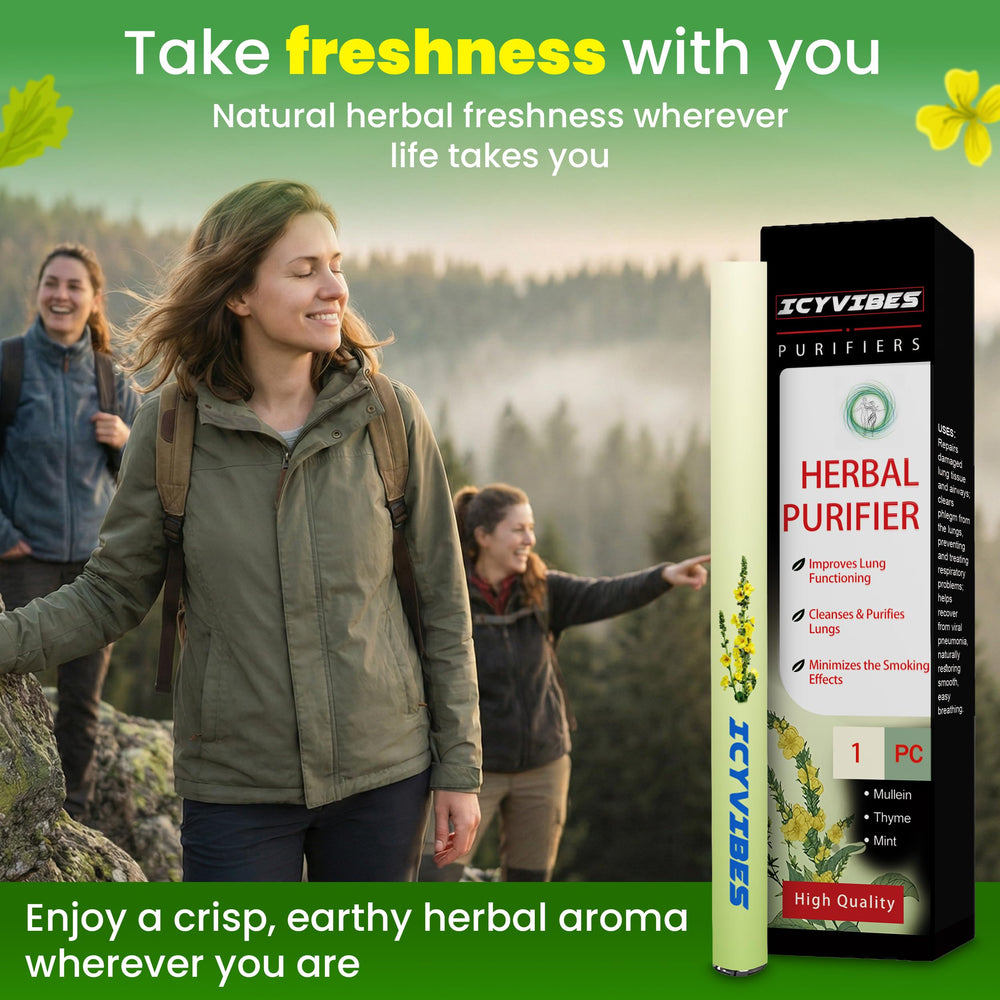 ICYVIBES mullein aromatherapy device delivering a calming herbal scent.