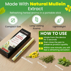 ICYVIBES mullein-thyme-peppermint blend releases a refreshing aroma daily.