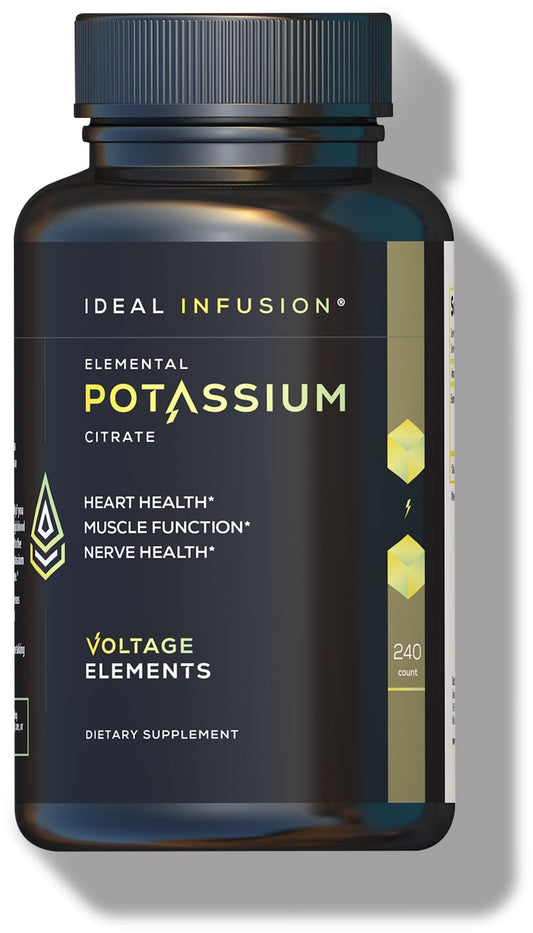 Ideal Infusion potassium citrate bottle-front highlighting premium electrolyte support