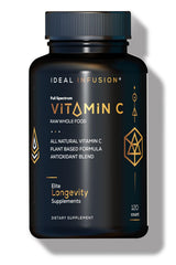 Ideal Infusion Vitamin C bottle top view for daily antioxidant support.
