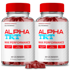 IDEAL PERFORMANCE Alpha TRT Gummies bottle showing the all natural wellness concept