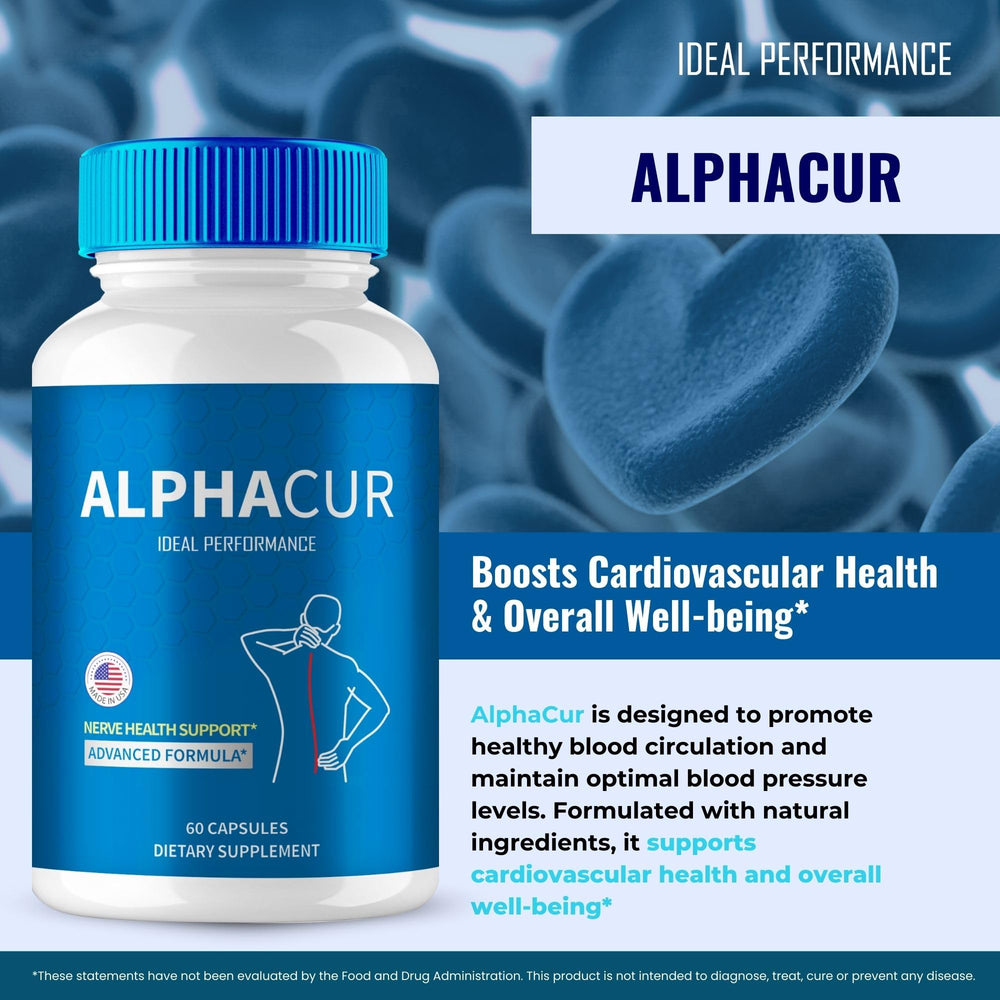 IDEAL PERFORMANCE AlphaCur label details highlighting ingredients and purpose.