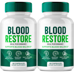 IDEAL PERFORMANCE Blood Restore Capsules bottle front shows premium circulation support.
