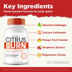 IDEAL PERFORMANCE Citrus Burn Capsules gym bag scene, ready for on-the-go support.