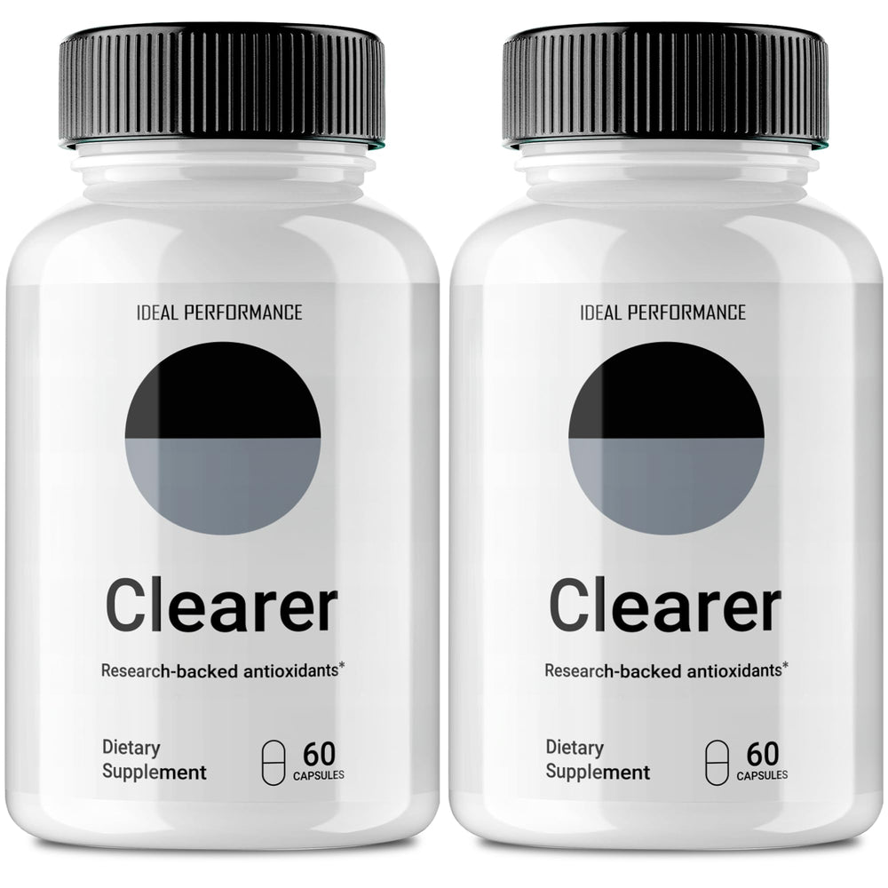 IDEAL PERFORMANCE Clearer Vision bottle front for everyday eye support and easy daily use.