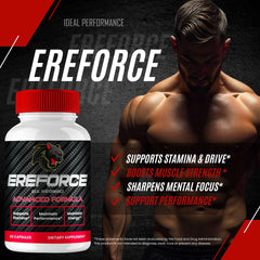 IDEAL PERFORMANCE Ereforce label closeup highlighting natural formula