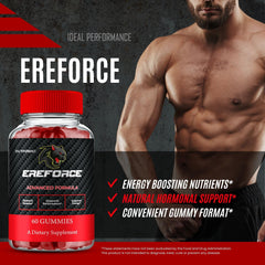IDEAL PERFORMANCE Ereforce Gummies hero shot conveys trust and convenience
