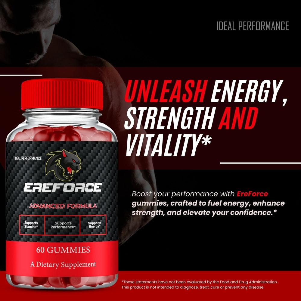 IDEAL PERFORMANCE Ereforce Gummies natural ingredients highlight quality