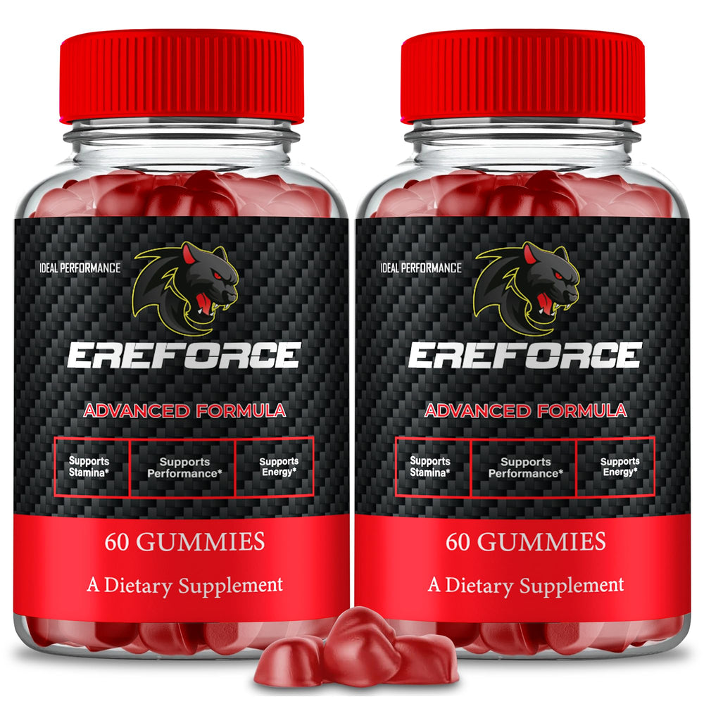 IDEAL PERFORMANCE Ereforce Gummies pack-front promoting daily wellness and convenient use.