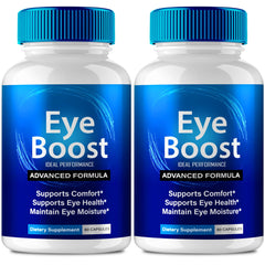 IDEAL PERFORMANCE Eye Boost Capsules bottle promoting daily visual wellness.