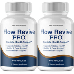 IDEAL PERFORMANCE Flow Revive pills bottle closeup for natural daily wellness support