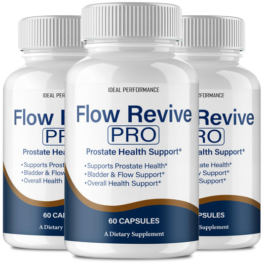 IDEAL PERFORMANCE Flow Revive pills bottle for daily wellness support