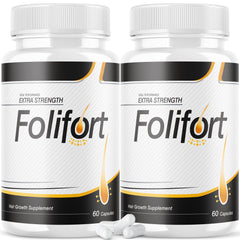 IDEAL PERFORMANCE Folifort hair growth pills two-pack bottle supports daily hair health and routine.
