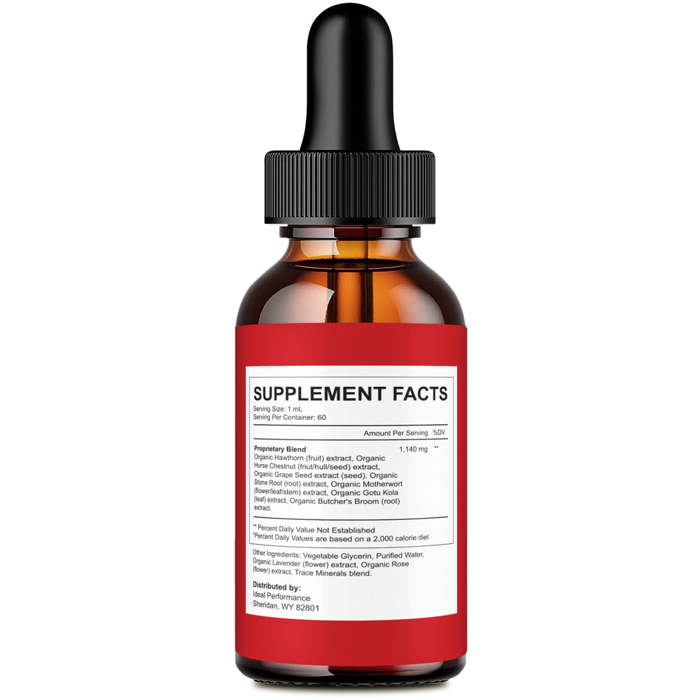 IDEAL PERFORMANCE Free Sugar Pro Drops bottle back label details all-natural ingredients for daily wellness.