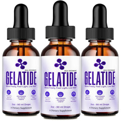 Gelatide Drops bottle on kitchen counter supports keto-friendly routines.