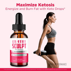 IDEAL PERFORMANCE Gelatine Sculpt Drops on a kitchen counter beside a glass of water.