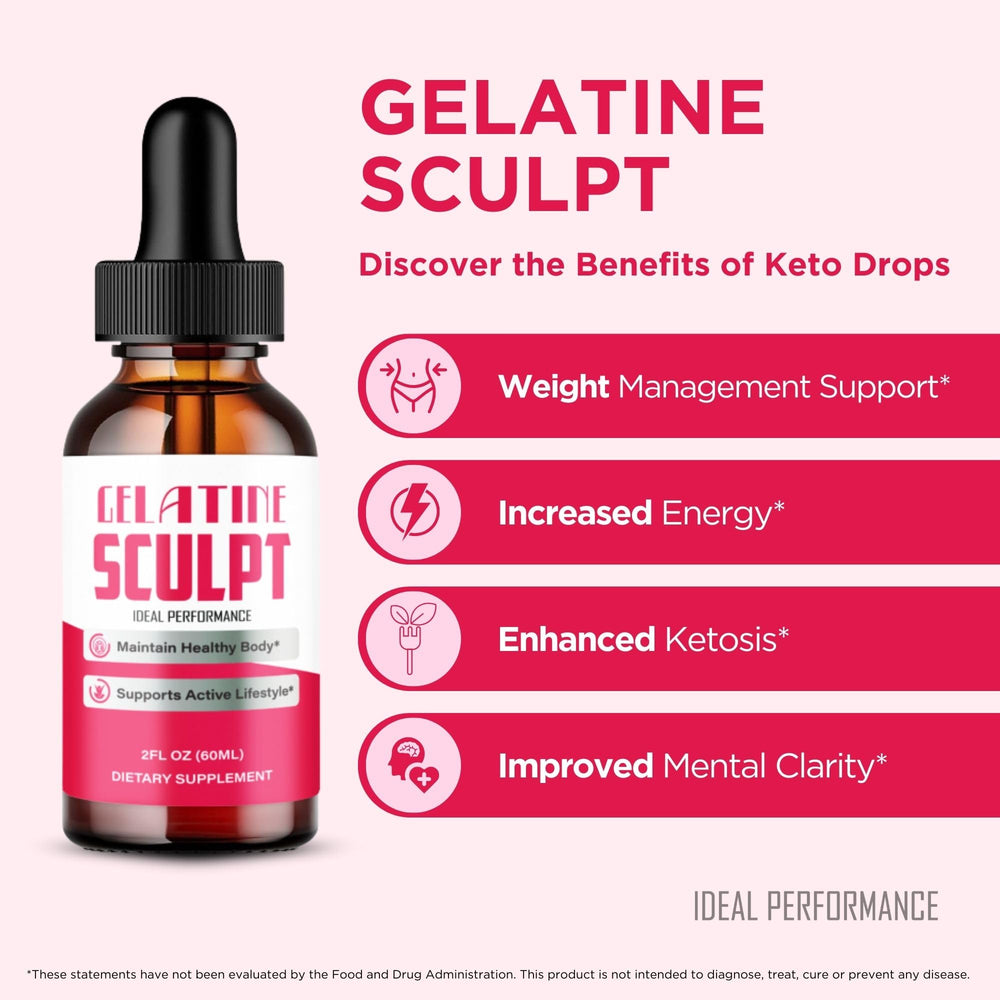 IDEAL PERFORMANCE Gelatine Sculpt Drops being poured for convenient use after activity.