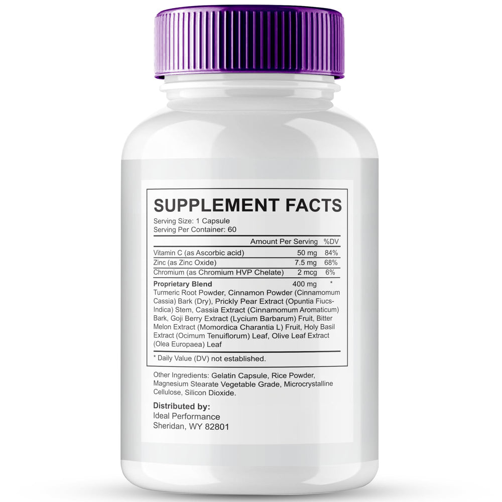 IDEAL PERFORMANCE Gluco Shield Pro capsules-closeup highlighting natural ingredients