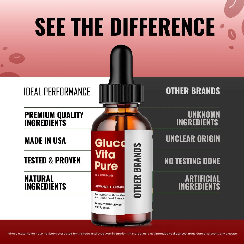 IDEAL PERFORMANCE Gluco Vita Pure Drops kitchen scene for daily wellness routine.