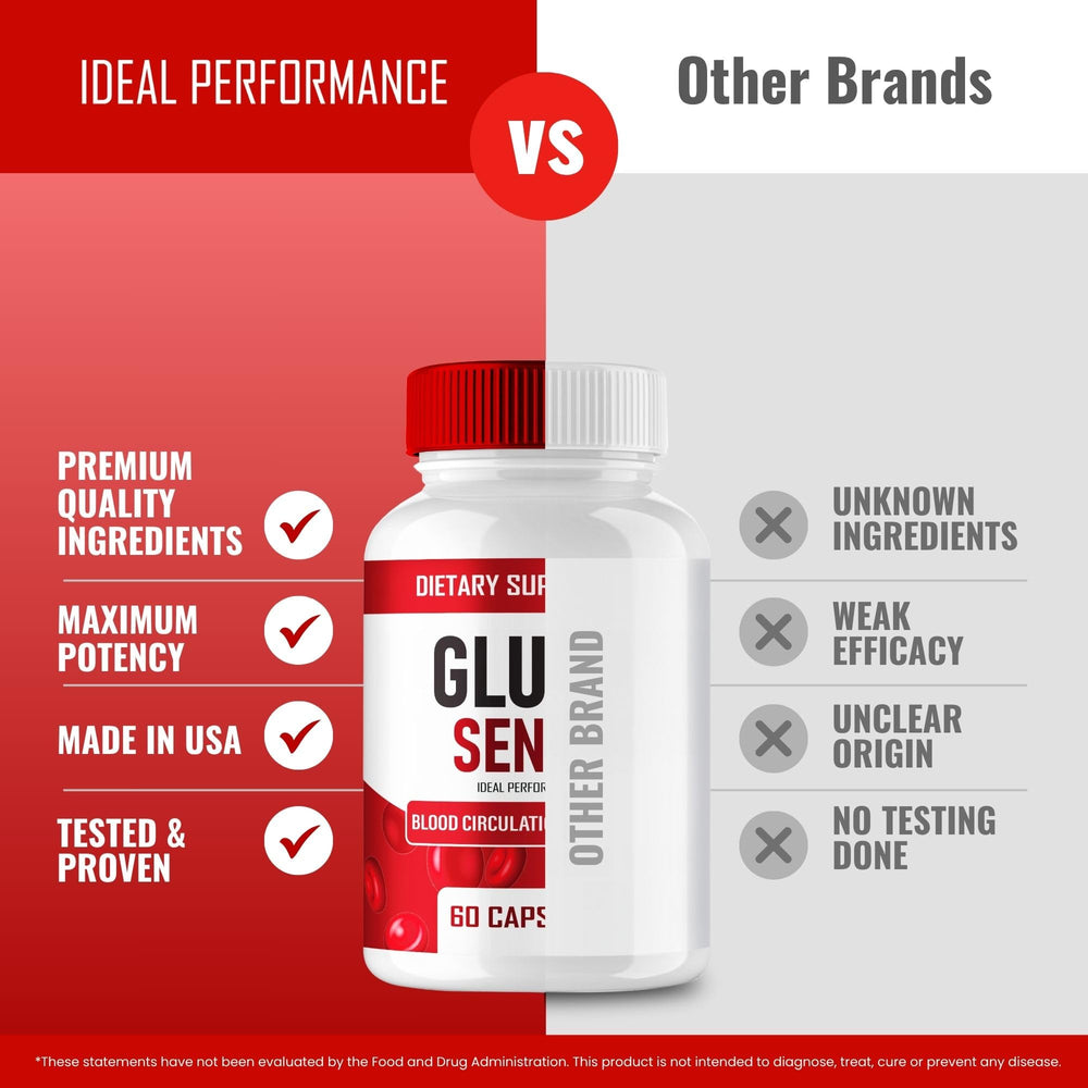GlucoSense capsules pour-friendly bottle scene supports easy daily use.