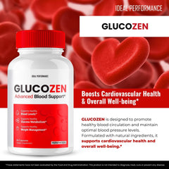 IDEAL PERFORMANCE Glucozen all natural formula pills with clean ingredients.