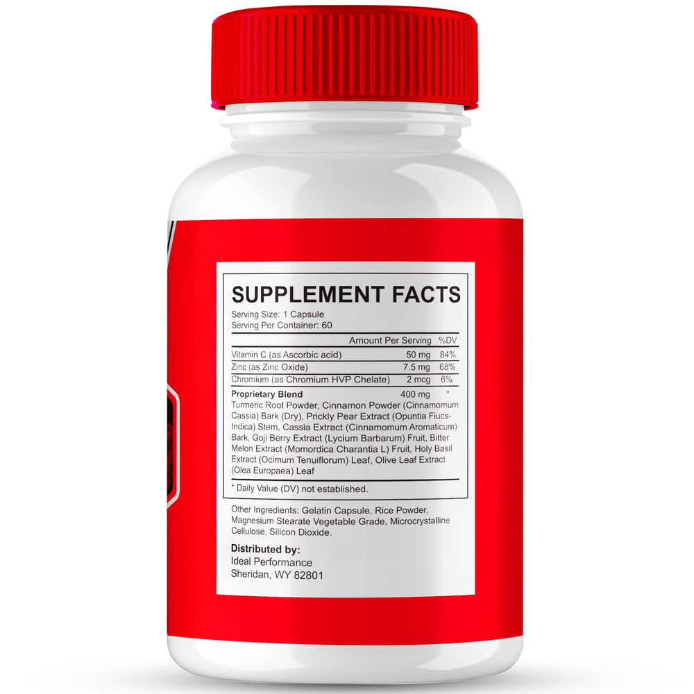 IDEAL PERFORMANCE Glyco Prime bottle pour showing capsules for daily circulation support.