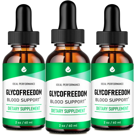 IDEAL PERFORMANCE Glycofreedom Drops bottle close-up for natural wellness support