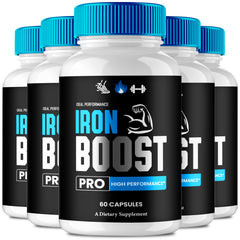 IDEAL PERFORMANCE Iron Boost Pro bottle label supports daily energy.