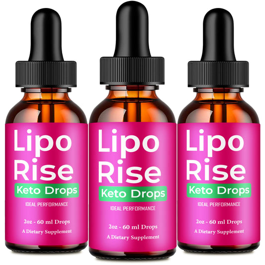 IDEAL PERFORMANCE Lipo Rise Drops bottle on counter for daily energy support