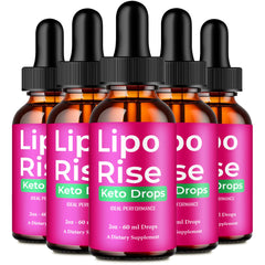 IDEAL PERFORMANCE Lipo Rise Drops bottle for daily keto routines and easy dosing.