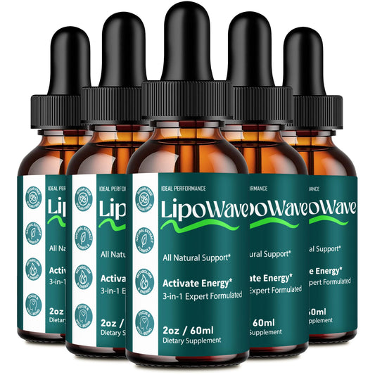 IDEAL PERFORMANCE Lipowave Drops bottle with label, all-natural keto support for active lifestyles.