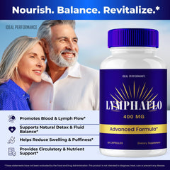 IDEAL PERFORMANCE LymphaFlo bottle pour close-up demonstrates easy dosage.