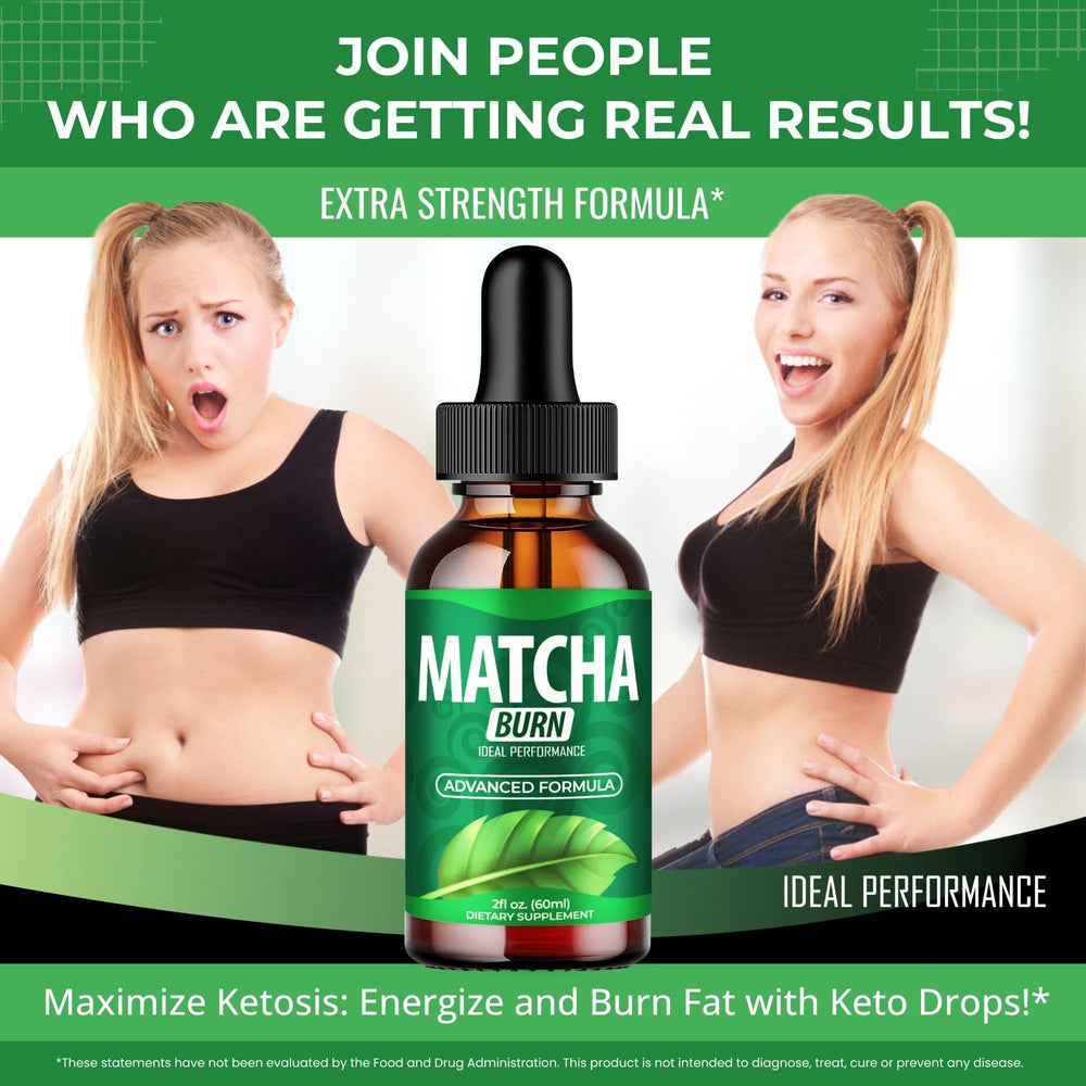 IDEAL PERFORMANCE Matcha Burn Drops ideal for travel and gym bags.