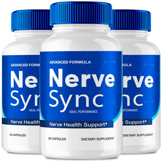 IDEAL PERFORMANCE Nerve Sync capsules bottle front for easy daily nerve support.